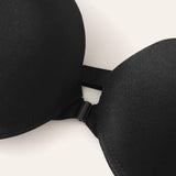 Černá hladká push-up podprsenka s předním zapínáním