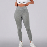 Dámské fitness legíny s texturou a „push-up“ efektem