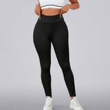 Dámské fitness legíny s texturou a „push-up“ efektem