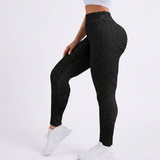 Dámské fitness legíny s texturou a „push-up“ efektem