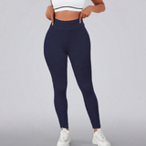 Dámské fitness legíny s texturou a „push-up“ efektem